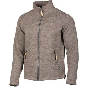 Ivanhoe trui NLS Sap Nutmeg full zip - 100% zuivere ongeverfde wol - Bruin