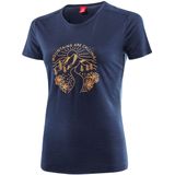 Loeffler shirt korte mouwen W Printshirt Mountains Merino - Tencel�™ Donker Blauw