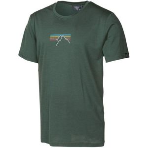Ivanhoe t-shirt UW Ceasar Sunset voor heren - 100% extra fijne merino wol - Groen