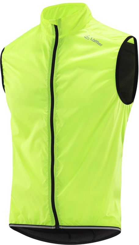 Loeffler fietsvest zonder mouwen M Bike Vest Windshell - Neon Geel