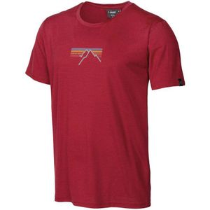 Ivanhoe t-shirt UW Ceasar Sunset voor heren - 100% extra fijne merino wol - Rood