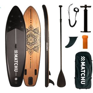 Matchu - SUP board - Hout/Mandala - Stand up paddle board - 320x81x15 - Opblaasbaar
