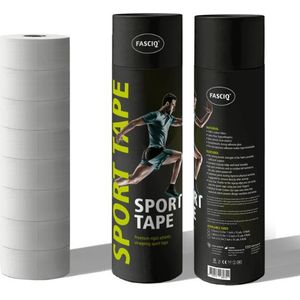 FASCIQ FASCIQ Athletic Tape (2.5 cm) 12 rollen - Wit - 100% zacht katoen