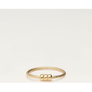 Minimalistischer Ring mit Struktur&drei Kugeln