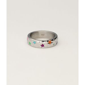 Candy Ring mit bunten Sternen