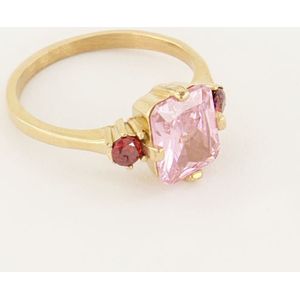 Statement-Ring im Vintage-Look mit Kristall