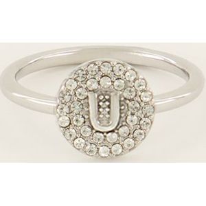 Initialenring mit Strass