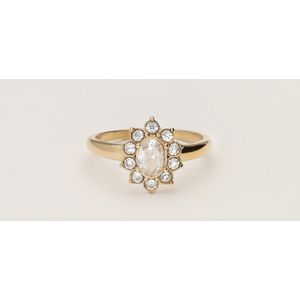 Vintage Ring mit transparenten Strasssteinen