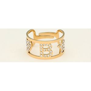 Buchstaben-Ring mit Steinen