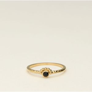 Universe Ring mit kleinem schwarzen Stein