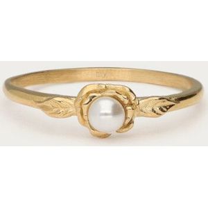 Ring mit Rose und Kunstperle