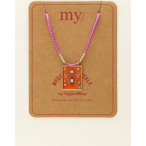 Mystic Kette mit orangefarbenen Anhänger