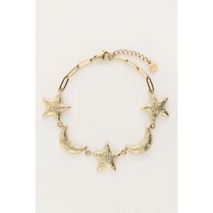 Starry Gliederarmband mit Monden&Sternen