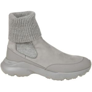 Tod's Boots - Ankle-Height Grey Boots With Rounded Toe in grijs