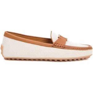 - City Gommino Fabric Cream Leather Leather in beige