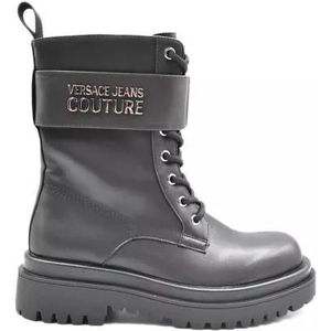 Versace Boots - Black Leather Boots in zwart