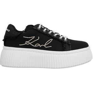 Karl Lagerfeld Low-Top Sneakers - Kreeper Lo Signia Mix Lo Lace in zwart