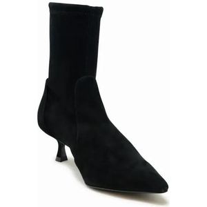 Stuart Weitzman Boots - Black Suede Naomi 50 Bootie in zwart