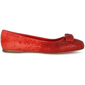 - Red Ballerina Flats in rood