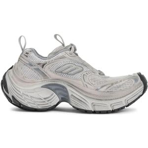 Balenciaga Low-Top Sneakers - Oversized Sneakers With Worn-Out Effect in grijs