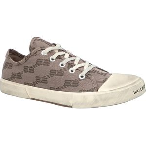 Balenciaga Low-Top Sneakers - Paris Low Bb Monogram Brown in bruin