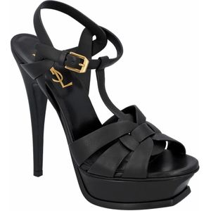 Saint Laurent Sandalen - Tribute Platform Sandals Black in zwart