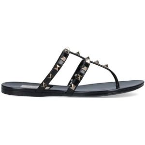Valentino Garavani Sandalen - 'Roman Studs' Sandals – Black in zwart