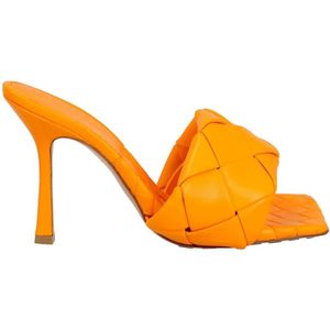 Bottega Veneta Slippers & Mules - Lido Mule Orange in oranje