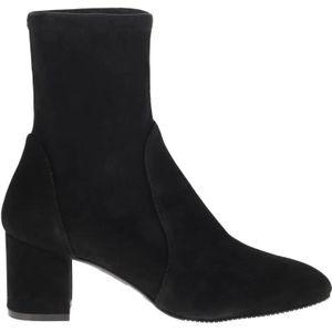 Stuart Weitzman Boots - Yuliana 60 - Suede Leather Ankle Boot in zwart