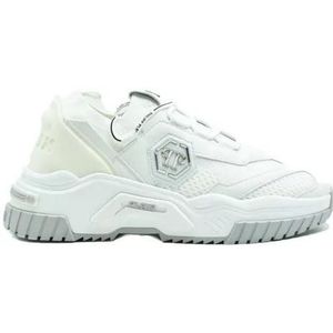 Philipp Plein Low-Top Sneakers - White Lace-Up Sneakers in wit