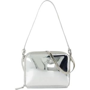 Courrèges Hobo bags - Cloud Chained Mirror Purse - Leather - Silver in zilver