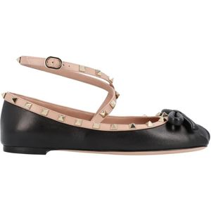 - Rockstud Ballet Flats Black in zwart