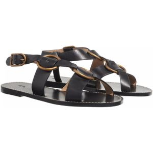 Polo Ralph Lauren Sandalen - Plo Rng Flat Sandal in zwart
