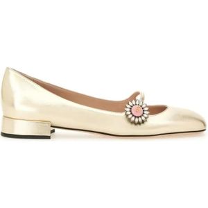 - "Mary-Jane Preshoes" Ballerina In Kidskin in beige