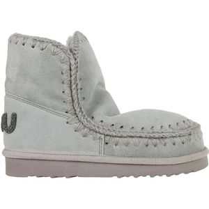 Mou Boots - Mid-Height Plush Sheepskin Eskimo Boots With Glitt in grijs