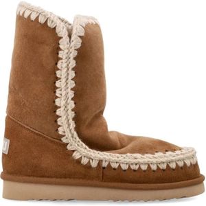 MOU - ESKIMO - Enkellaarsjes - Lichtbeige / Cognac