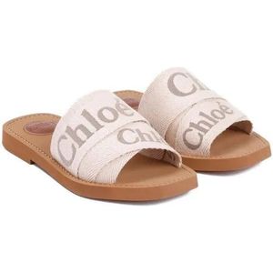 Chloé Low-Top Sneakers - Woody Flat Mules in beige