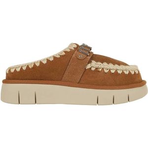 Mou Slippers & Mules - Cozy Brown Suede Slippers in bruin