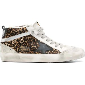 Golden Goose Low-Top Sneakers - Dames Mid Star Horsy Sneaker Beige in meerkleurig