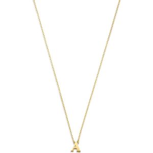 Isabel Bernard Kettingen - Le Marais Chloé 14 Karat Initial Necklace Letter W in gold