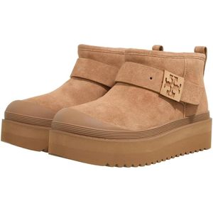 Tory Burch Boots & laarzen - Mellow Shearling Platform Boot in bruin