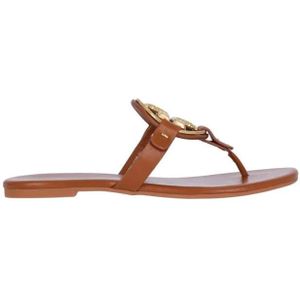Tory Burch Sandalen - Miller' Brown Nappa Sandals – Brown in bruin