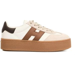 Hogan Low-Top Sneakers - H698 White Cognac Sneakers in beige