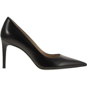 Stuart Weitzman Hoge hakken - Stuart Power 85 - Leather Pumps in zwart