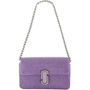 Marc Jacobs Crossbody bags - The Rhinestone J Marc Logo Mini Shoulder Bag in paars