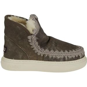 Mou Boots - Textured Suede-Like Ankle Boots With Plush Interio in zwart