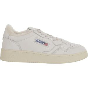 Autry Low-Top Sneakers - Low Sneakers With Leather And Suede Combination in beige