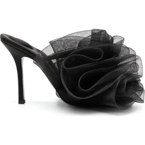Alexander Wang Slippers & Mules - Ruched Tulle Mules in zwart