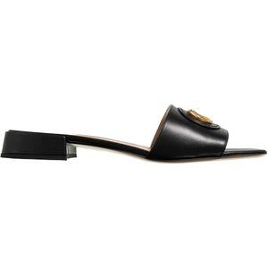 Valentino Garavani Sandalen - Slide Antique Brass in zwart