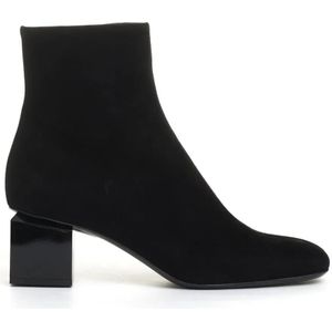 Agl Boots - Square Heel And Toe Boot With 50Mm Heel in zwart